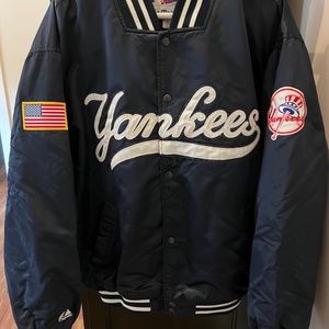 Mens Vintage Yankee Bomber Jacket Size XL